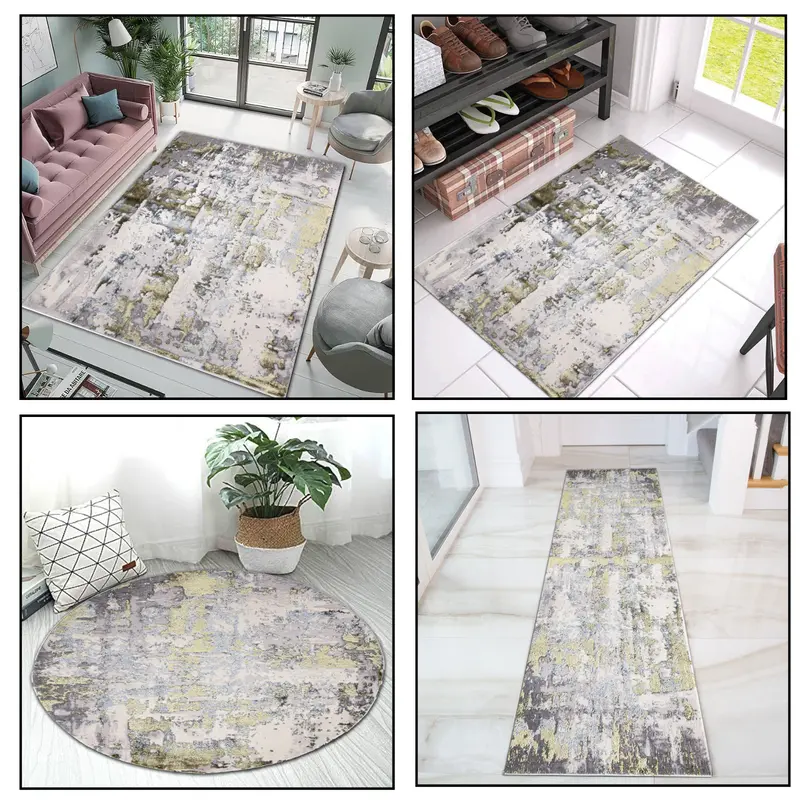 Luxury Anti-Skid Abstract Design  washable  Area Rug Modern  navy Color Rugs Large Area Rugs for Living Room & Bedroom Runner Rugs  carpets  for Hallways Entrance  Circular Round Rugs Floor  mats & rugs 7