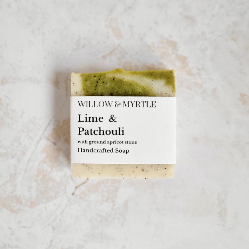 Lime & Patchouli Soap, Exfoliating Soap, Handmade Natural Vegan Soap Bar, Cold Process Soap, Eco Friendly Skincare 1
