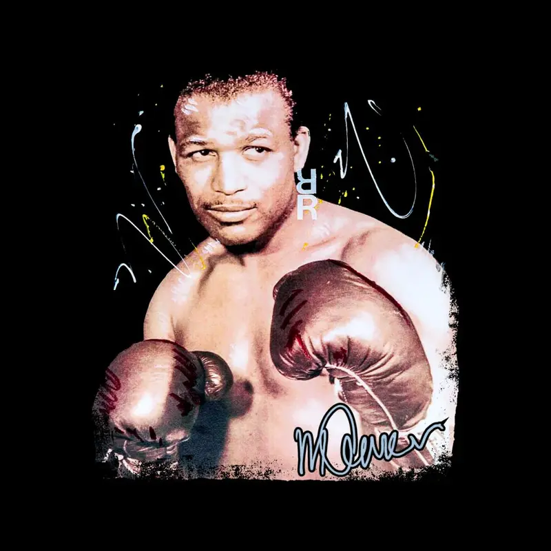 Sidney Maurer Original Portrait Of Sugar Ray Leonard Kid's Hooded Sweatshirt 2