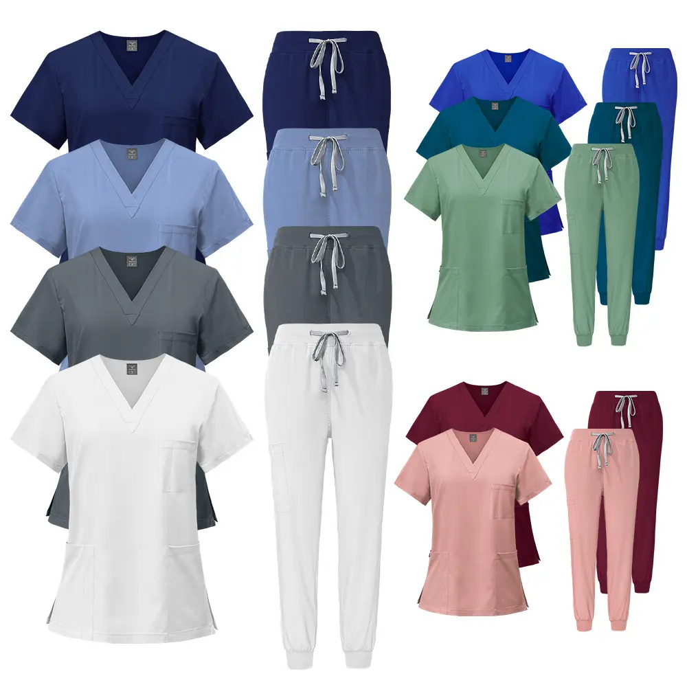 Women'S Beauty Salon Work Clothes Operating Room Scrub Suit Hand Washing Clothes Short-Sleeved Doctor Stretch Suit