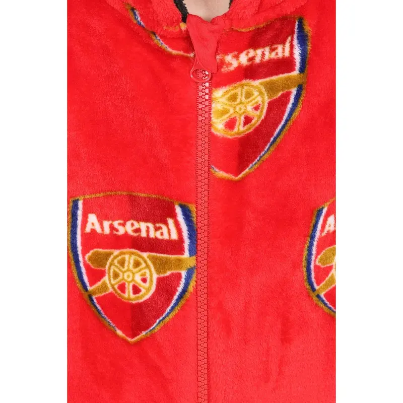 Arsenal Football Club Boys Fleece Sleepsuit Kids All in One W23 3
