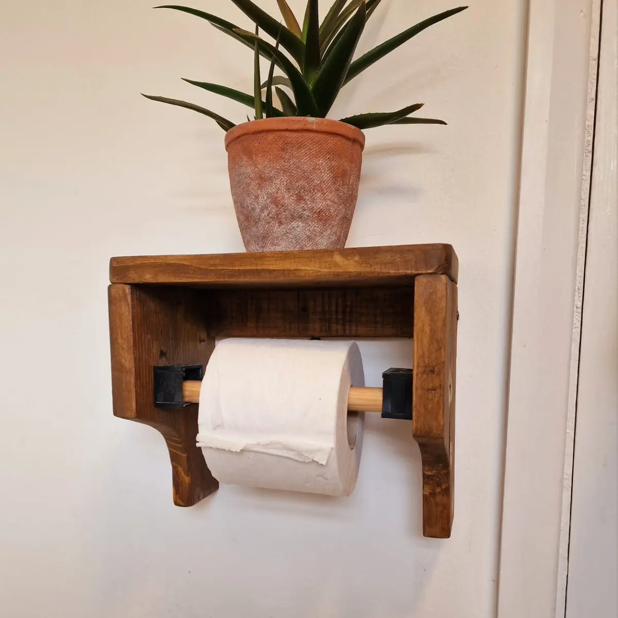 Toilet Roll Holder - handmade wooden