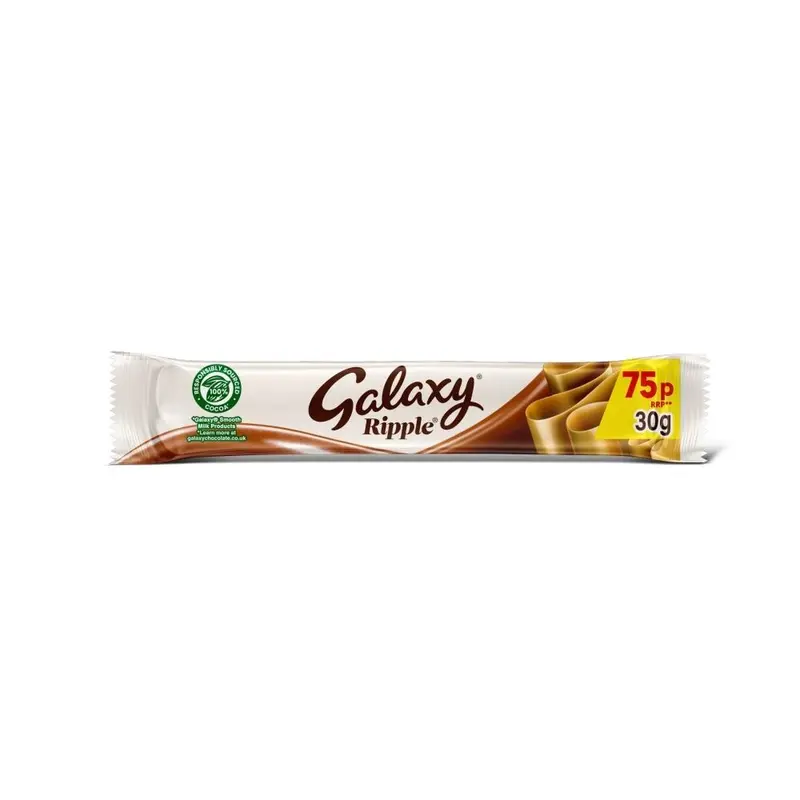 Galaxy Ripple Milk Chocolate Snack Bar £0.75 PMP 36 x 30g 0