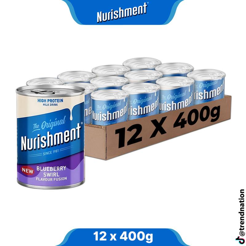 Product Introduction of Nurishment High Protein Drink Blueberry Swirl Rich in Vitamins and Minerals 12 Pack (12 x 400g) Beverage Milk 2