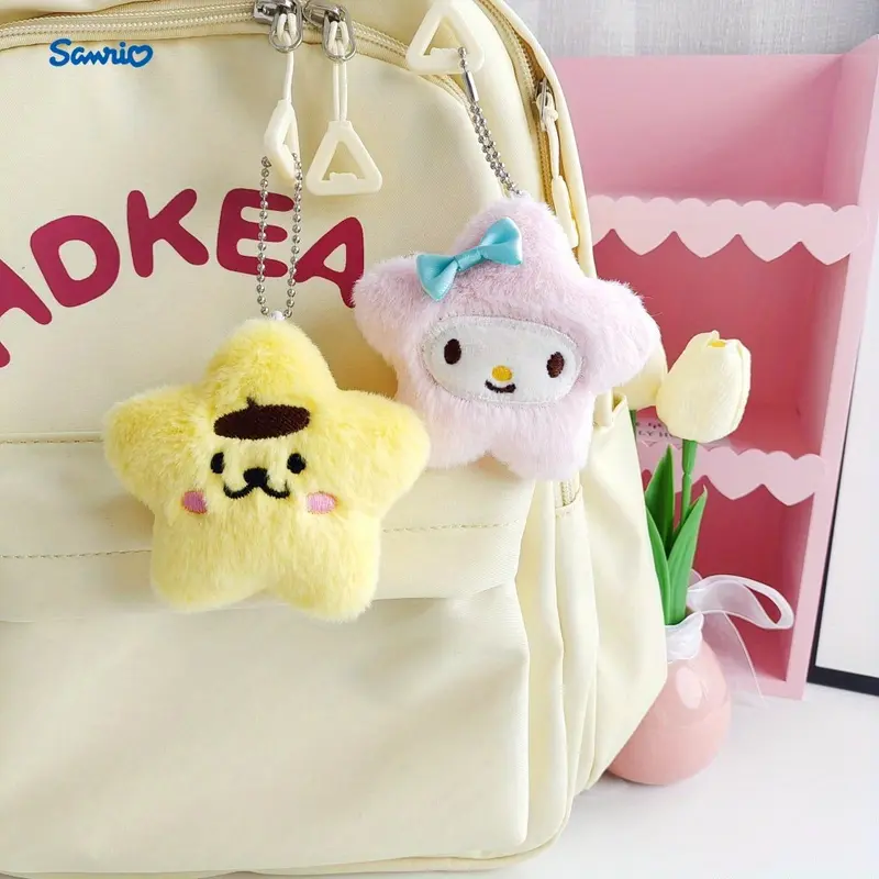 Sanrio New Style Plush Cartoon Sanrio Doll Hanging Star Melody Jade Guilo Mi Style Bag Pendant Halloween Party Decoration Pendant Party Decorative Kawaii Ornament Gift Birthday Gift, Sanrio 3