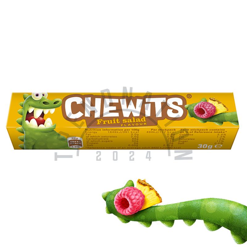 Product Introduction of Chewits Stick Chews | Blue Raspberry, Fruit Salad, Strawberry, Cola or Cherry - Choose Pack | Chewy Candy Sweets 20