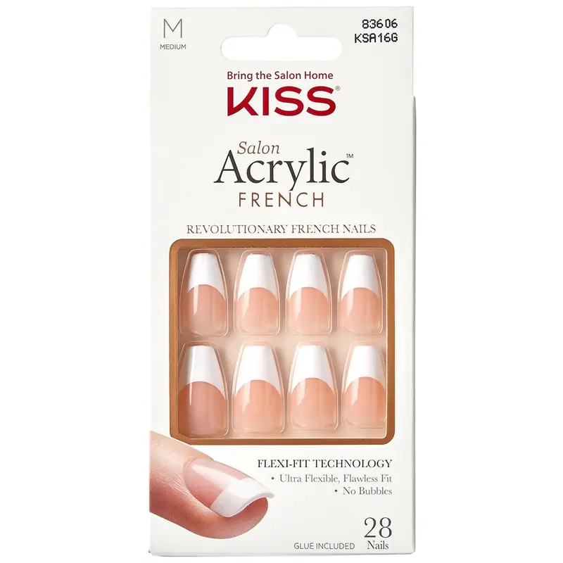 Kiss Nails - Salon Acrylic French - False Nails 5