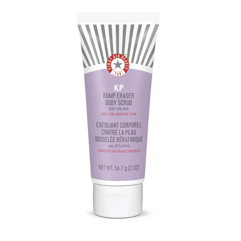 First Aid Beauty KP Bump Eraser Exfoliating Body Scrub – Exfoliator for Bumps + Chicken Skin from Keratosis Pilaris with 10% AHA (Glycolic + Lactic Acids) – 56 g Body Care Smooth bleaching  scrub Strawberry Cosmetic Cleanser Cleansing Skincare 0