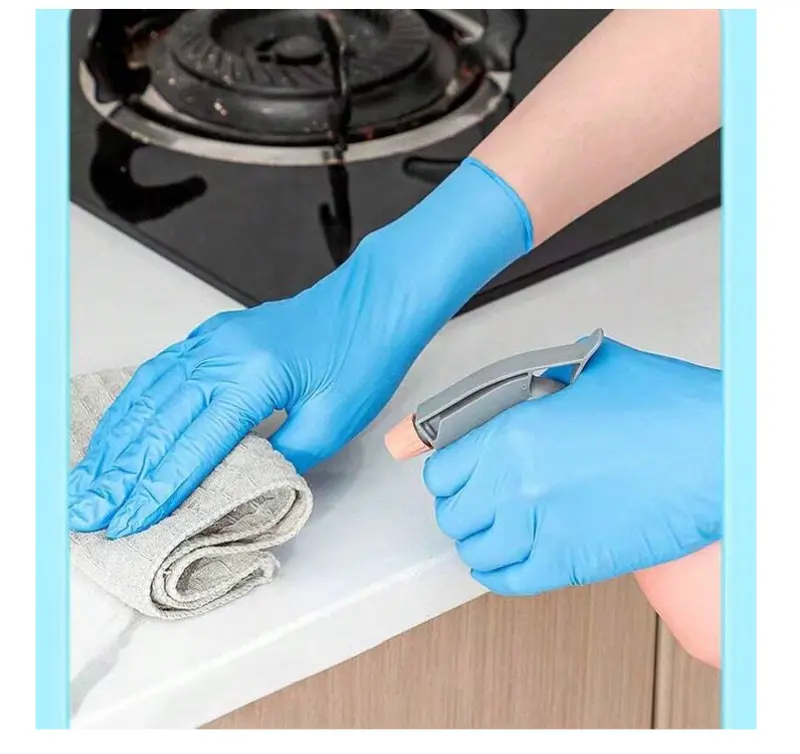 100pcs Multipurpose Nitrile Gloves - Waterproof, Anti-Static, Food-Safe & Durable 5