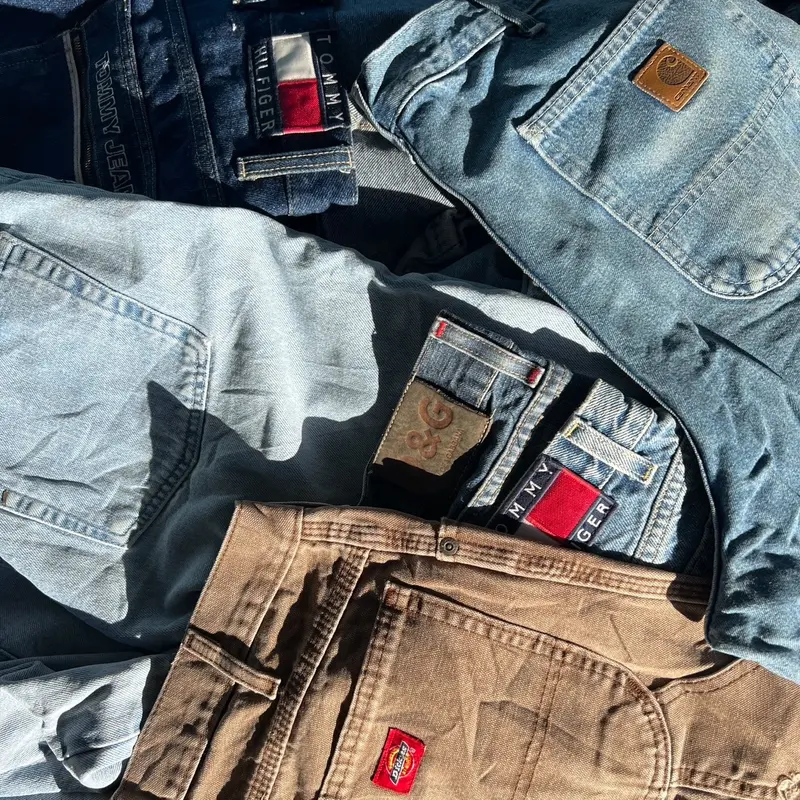 Mystery Box- Pre-Owned Vintage Trousers Legwear 1 Piece- Workwear, Carpenter, Jeans, Cargo & More! Menswear, Clothing, Fashion, Classic, Beige, Green, Blue, Brown, Black, Pants 2