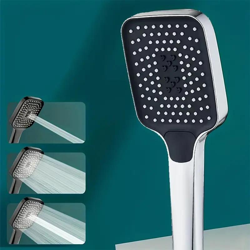 Product Introduction of High-Pressure Handheld Shower Head with 3 Adjustable Spray Modes - Large Water Flow, Water-Saving, Durable ABS Design for Comfortable Showering, Easy Installation, Ideal for Home and Hotel Bathrooms 9