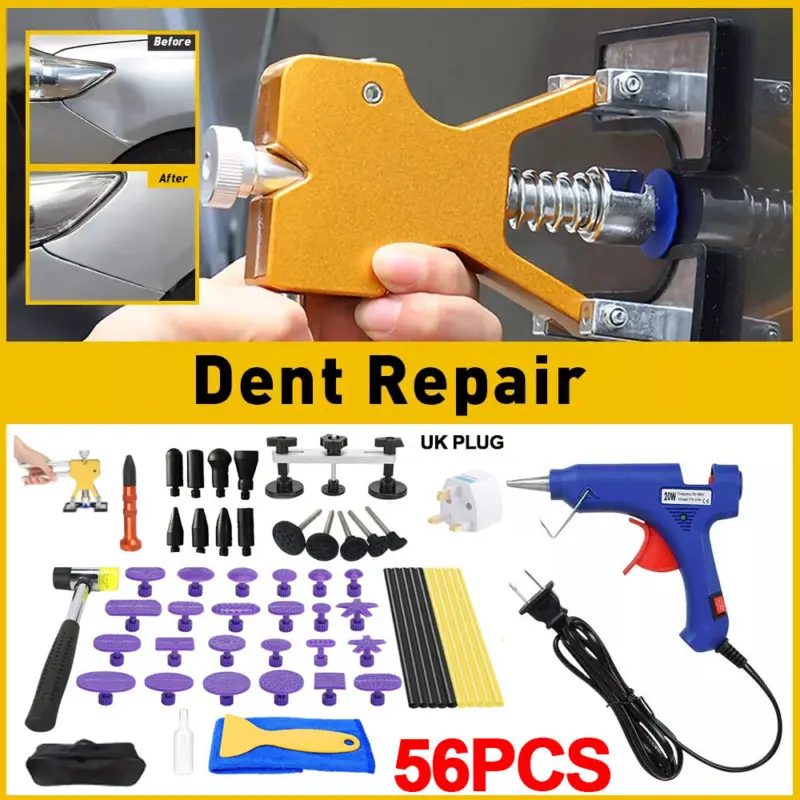 🌙[2-3 days delivery]🌙PDR Car Paintless Kit Dent Puller Lifter Repair Removal Hail Gun Tool + UK Plug 0