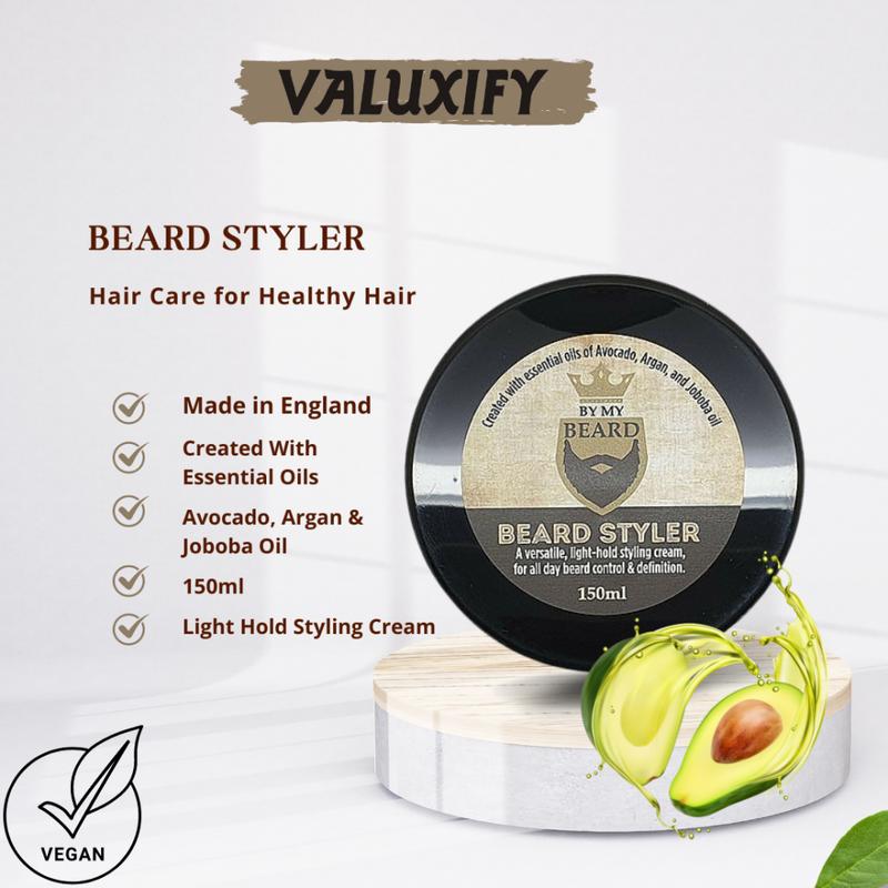 Valuxify Men's Ultimate Beard Grooming Kit with Shampoo, Beard Oil, Conditioner, Styler, and Wooden Comb - Haircare Comfort 6