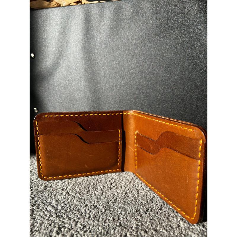 Handmade Leather Wallet - Basanti - Genuine Leather Wallet, Anniversary, Valentines Gift For Him, Men, Husband 3