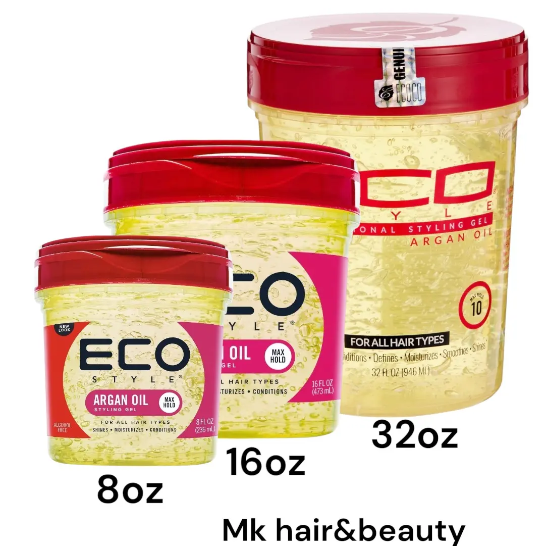 Eco Style Hair Styling Gel with Moroccan Argan Oil for Hydrated and Stylish Hair - Haircare