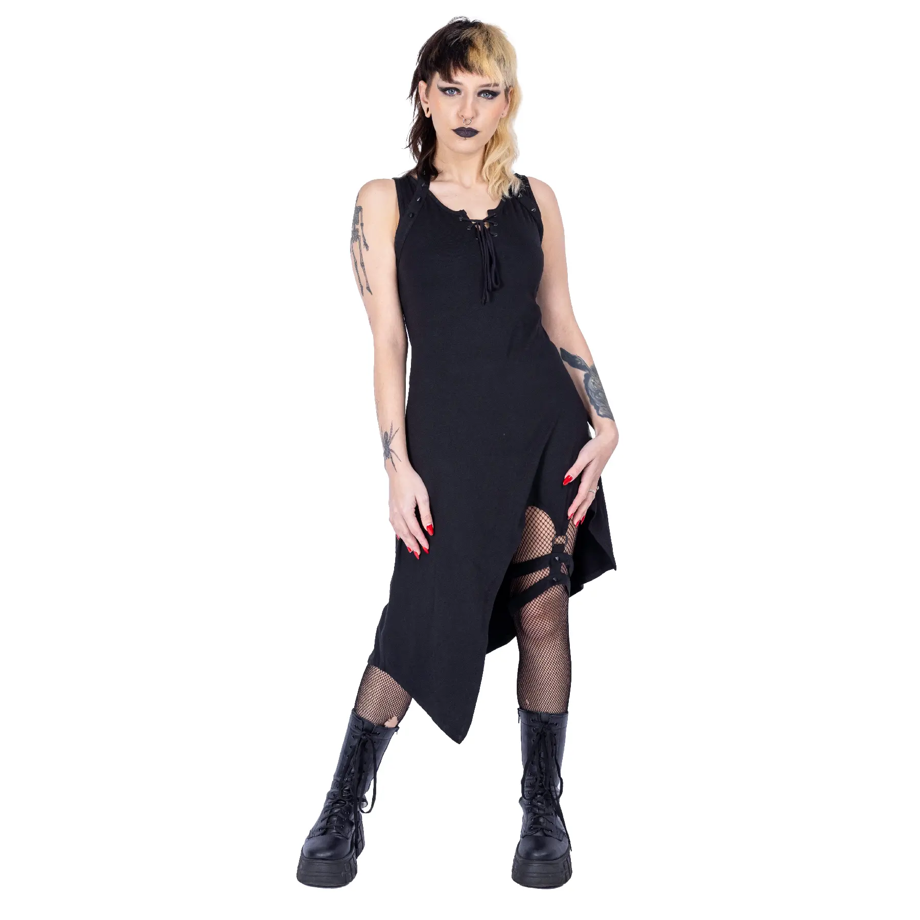 Vixxsin Asarte Dress Ladies Black Goth Emo Punk