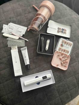 Product Review of Top-Tier Quality Manicure, TUGE NAIL Blossom Series 100% Handcrafted Press On Nails Nail Art, Cat's Eye Effect, French Tip Nail, Reusable, Long-Lasting, Eco-Friendly, DIY Manicure, Variety of Designs & Sizes Nail Care Nail Polish Cutics Cosmetic from t**5 2