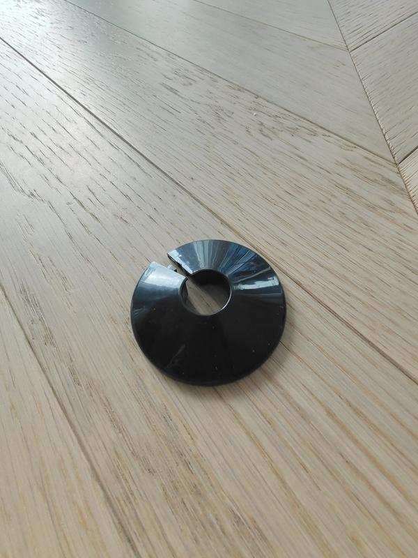 White Pipe Collars with Radiator Pipe Hole Covers - Set of 4 7