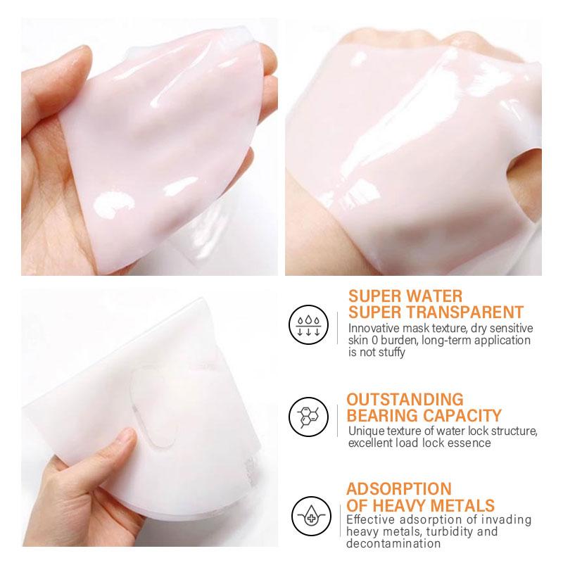 【Angel Silk】6pcs Deep Collagen Overnight Mask Facial Hydroge Masks with low molecular weight collagen for elasticity, firming, and moisturizing 5