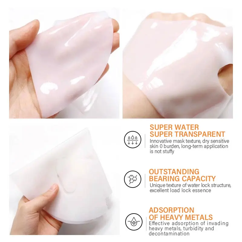 【Angel Silk】6pcs Deep Collagen Overnight Mask Facial Hydroge Masks with low molecular weight collagen for elasticity, firming, and moisturizing 5