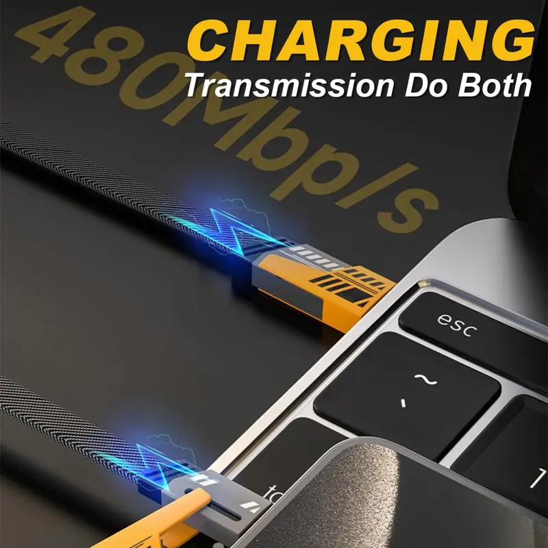 4 in 1 Multi Charger Cable 3.93FT/1.2M Multiple USB Fast Charging Cable Multi Charging Nylon Braided Cable with USB A USB C to Type C [65W] PD [27W] Compatible for iPhone Android for Samsung Galaxy for Google Pixel for iPad Smartphone Cellphone Electronic 3