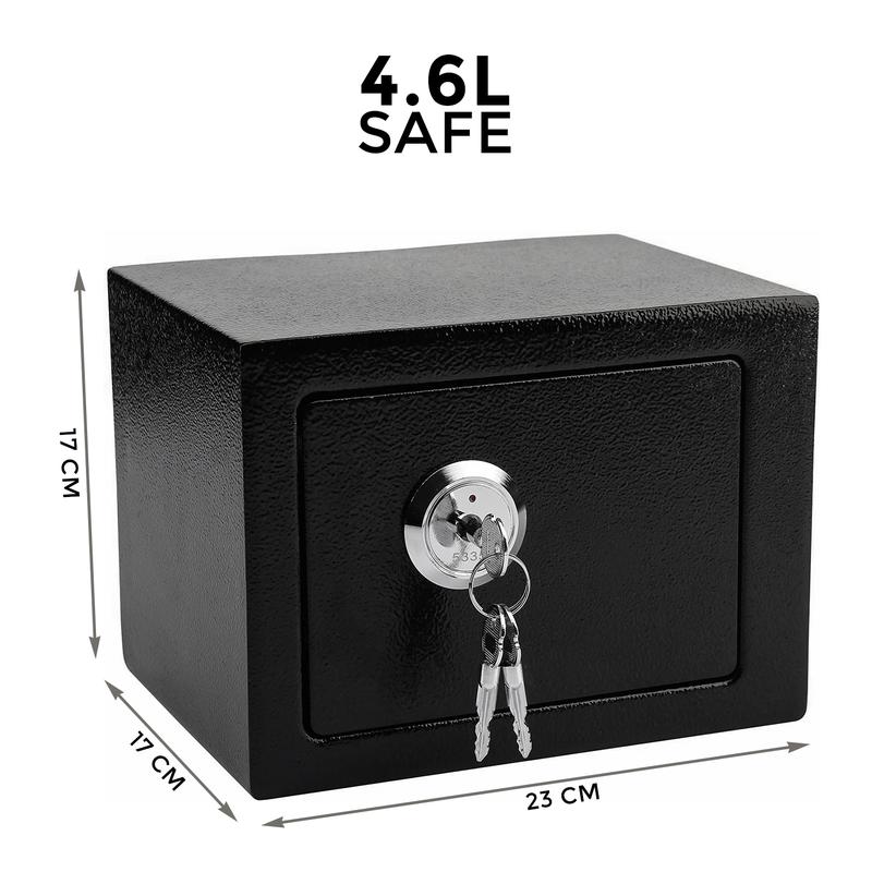 4.6L SOLID STEEL SAFE HEAVY DUTY FIREPROOF HOME OFFICE SAFES 1
