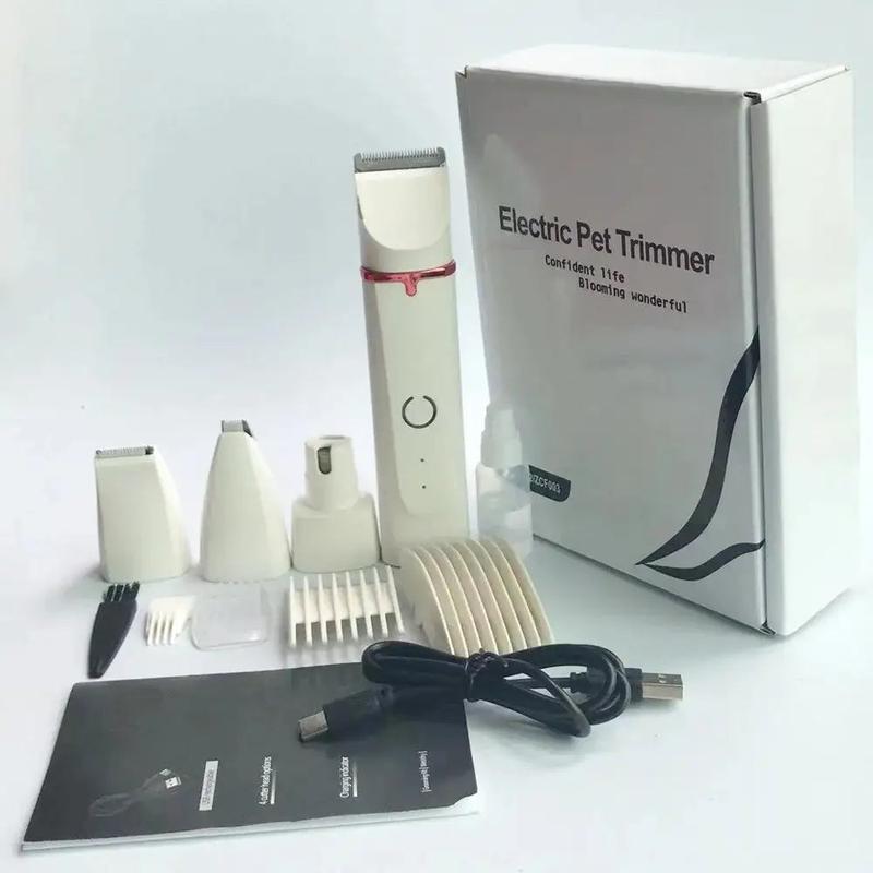 4-in-1 Electric Pet Hair Grooming Tool – Effortless Grooming for a Clean Home 4