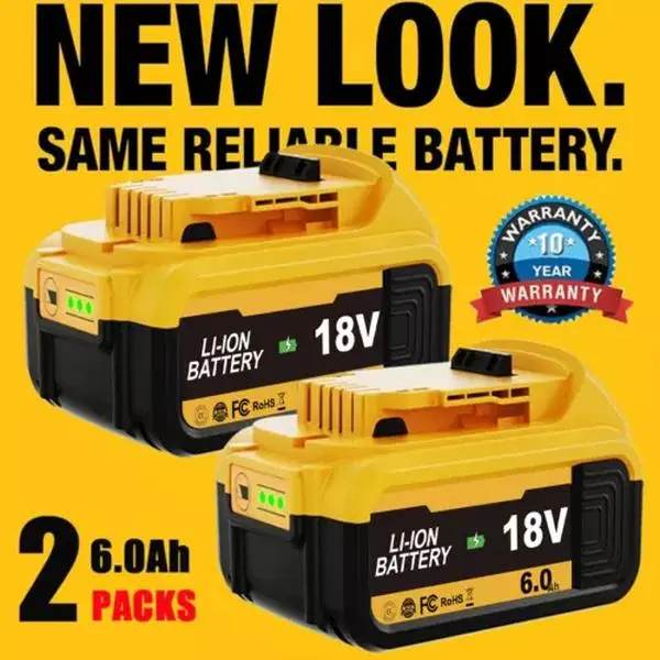 2x for Dewalt 18v Battery 6.0Ah XR DCB184 DCB183 DCB182 DCB090 DCB118 DCB115