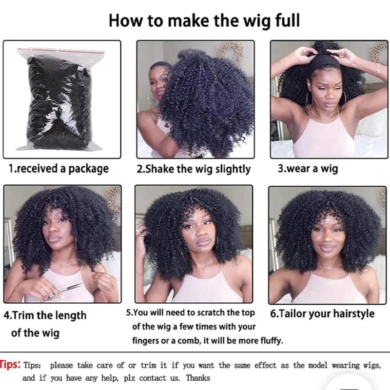 Afro Kinky Curly Synthetic Wig - Soft and Fluffy - 16 Inch - Black 3