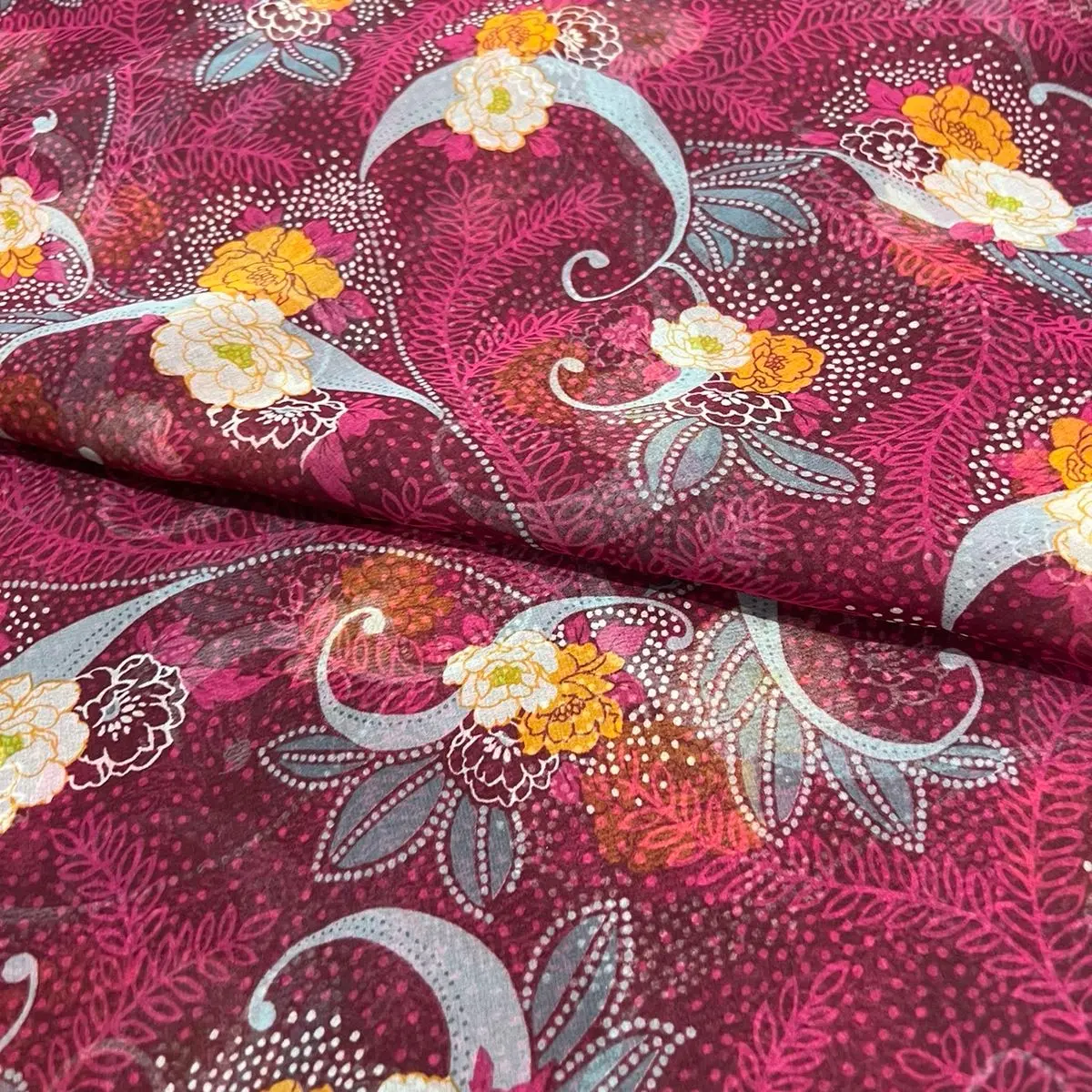 Casual Flowers multicoloured chiffon saree womenswear