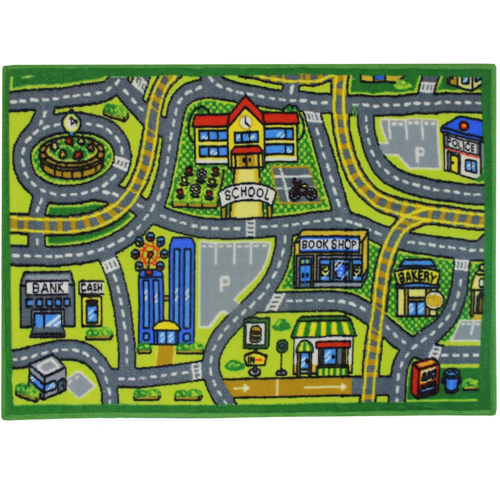 JVL Road Map Play Mat - Soft and Safe Surface for Kids 80 x 110cm