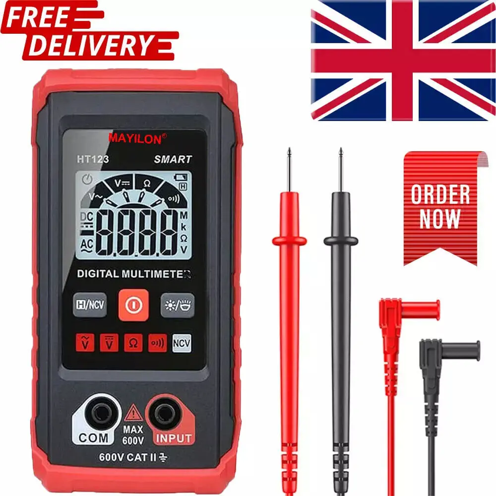 Professional Digital Multimeter Voltmeter Ohmmeter Ammeter Multi Tester Meter Small Size and Easy to Hold Easy to operate Intelligent recognition Daily use at home