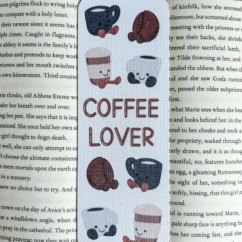 Coffee Lover Linen Bookmark 1
