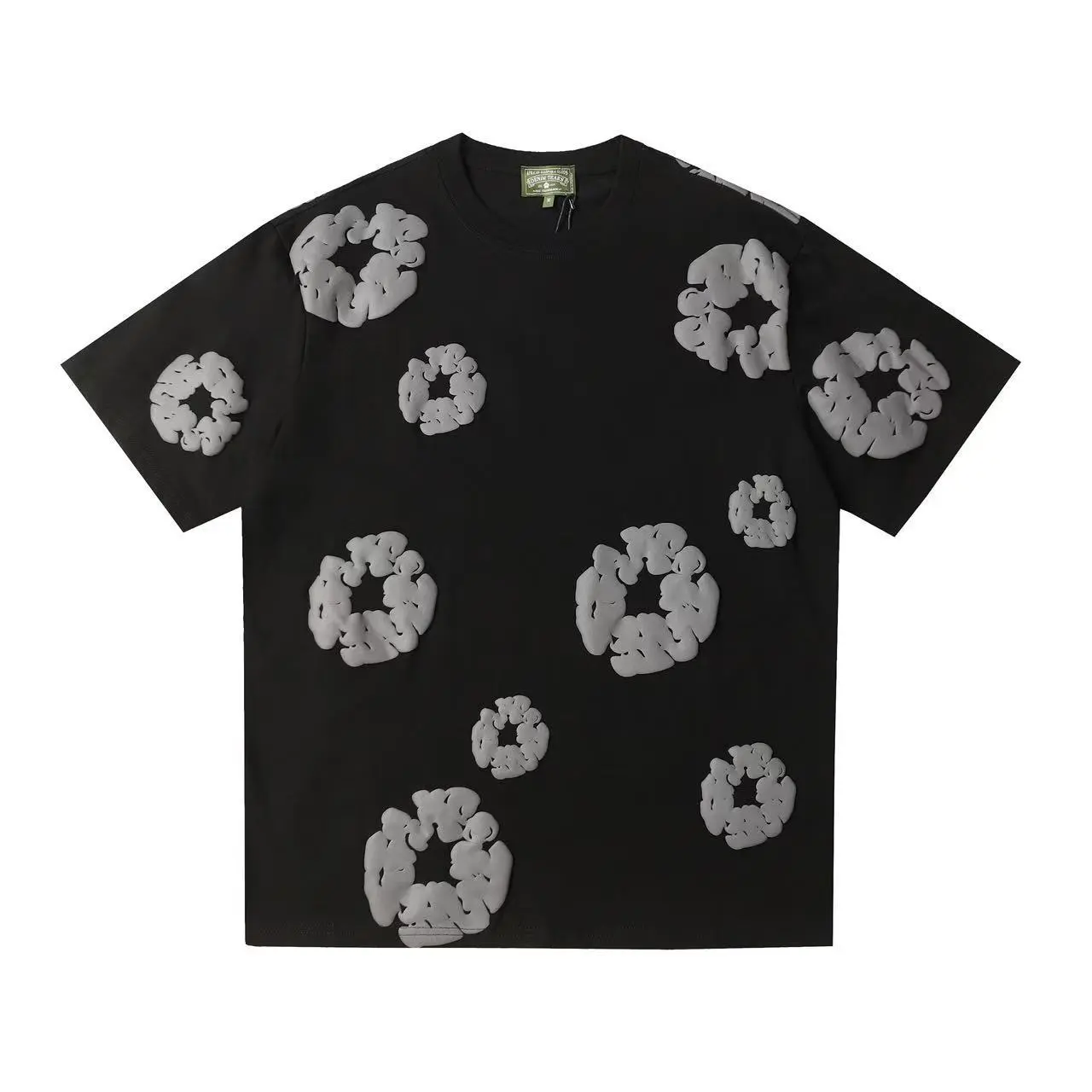 New Fashion Quality Men's Women's Same Kapok Foam Printing Short-sleeved T-shirt with Shorts Set