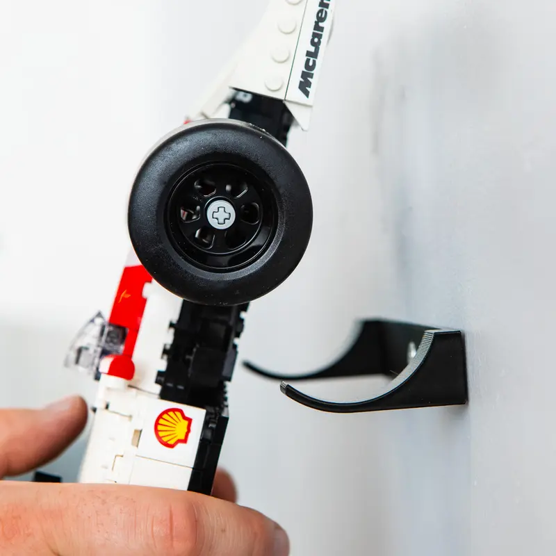 Brickify Wall Mount for Lego Icons McLaren MP4/4 & Ayrton Senna | Easy to Install | Showcase Your Model | Made in The UK | Lego Set NOT Included 3