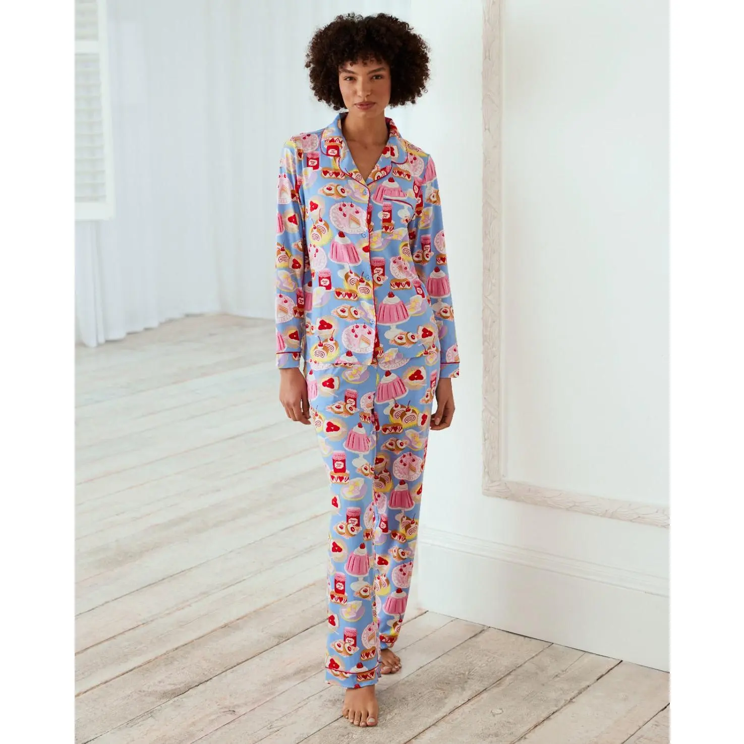 Dessert Print Long Pyjama Set