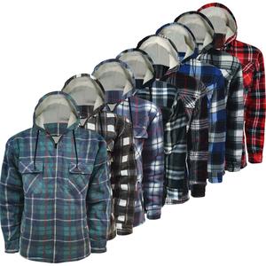 Mens Hooded Lumberjack Padded Shirt Sherpa Fur Lined Flannel Work Thick Jacket Long Sleeve Casual Gifting