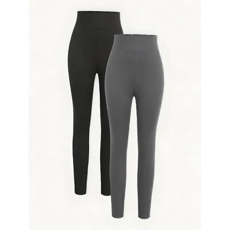Girls' Solid Thermal Lined Leggings, Casual Comfy Warm Skinny Pants for Fall & Winter, Girls Bottoms for Daily Wear 6
