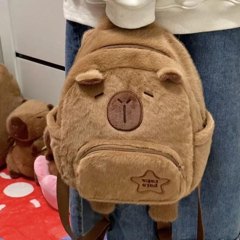 Product Introduction of Kawaii Capybara Plush Crossbody Backpack - Cute Tote 9