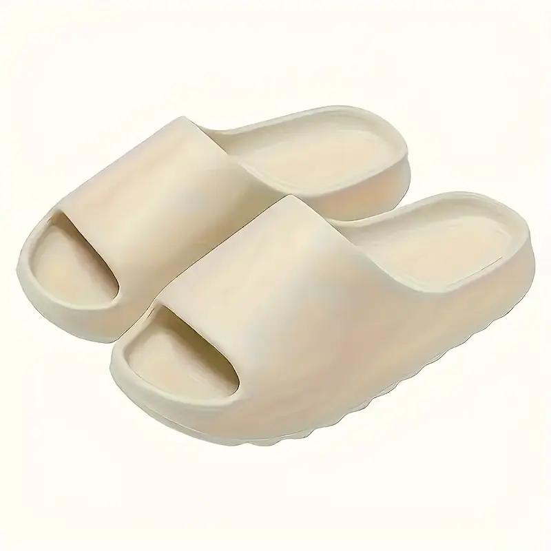 Style Unisex Soft Slides – Comfortable All-Season Slip-On Slippers with Anti-Slip Textured Design, EVA Upper/Inner/Sole/Insole, Solid Color Fashion Footwear women