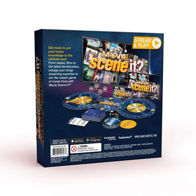 Movie Scene It? | Now with streaming Movie Clips | Family Game Night | Movie Trivia | Ages 13+ | Trivia Games | Family Game Night | for 2+ players | Movie Magic 6