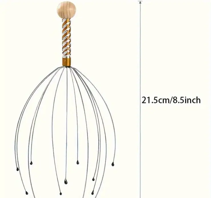 2pcs   Stress-Relief Octopus Scalp Massager - Durable Metal Head Scratcher for Deep Relaxation & Hair Growth Body Care 1