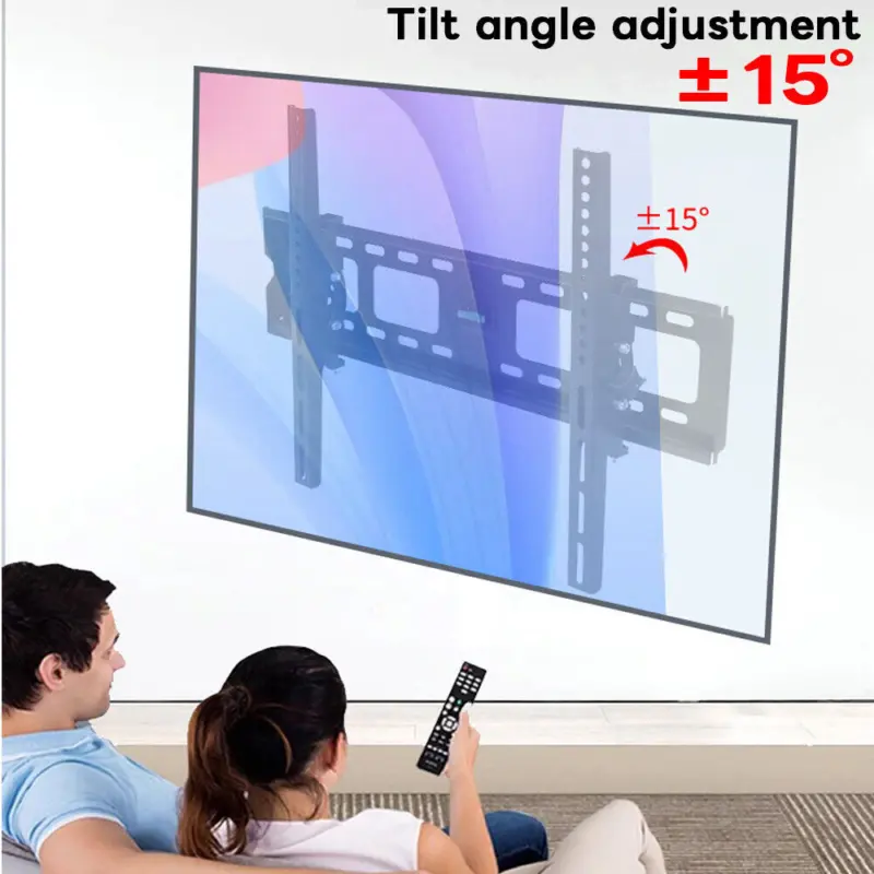 TV Wall Bracket Mount Slim Tilt For 32 36 40 50 55 Up to 72 Inch Universal Fit 1