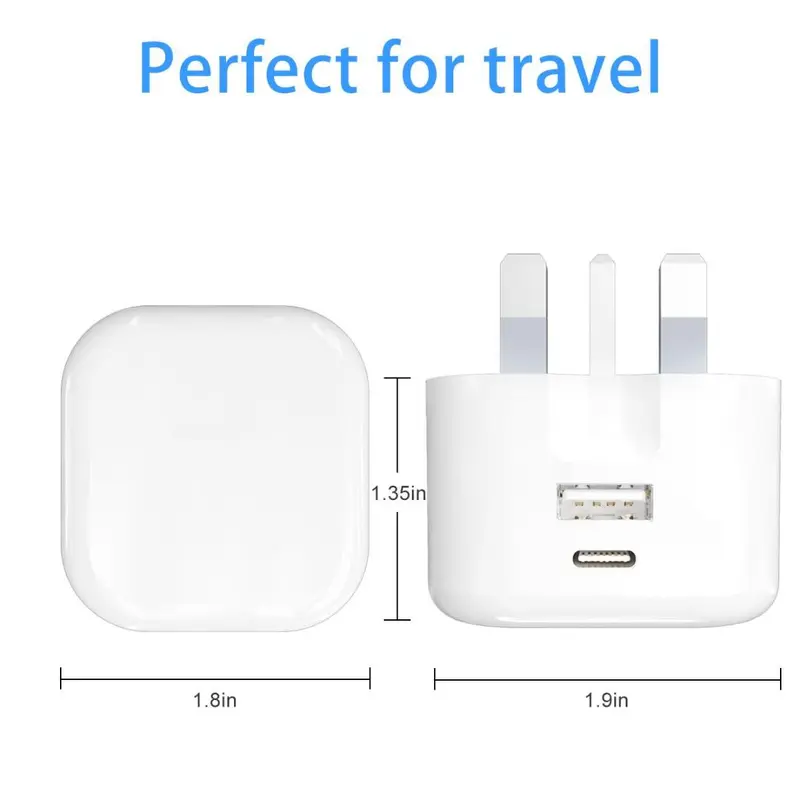 2 Pack White   Plug for iPhone 16 15 14 13 12 11 Pro Max Plus X XS XR 8, SE 2020,Samsung Galaxy,20W Fast Charger     Smartphone Cellphone Electronic Power Charging Head Adapter usb type c Charge Wall PD UK (2-Pack White) Portable Protection 3