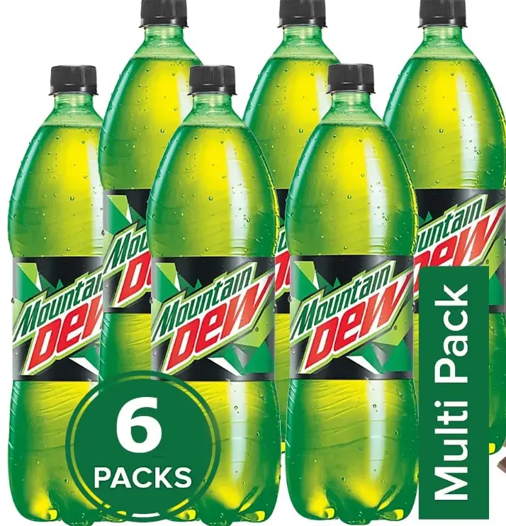 Mountain Dew 6 x 2.25L Bottles - Sweet Citrus Flavor - Large Family Pack - Original Lemon Lime - Beverage 1