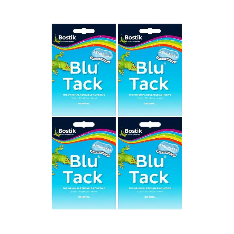 Bostik BLU TACK Original Adhesive Reusable Sticky Blue, Craft Art Clean Handy, DIY Strong Hold Stretching 60g 3