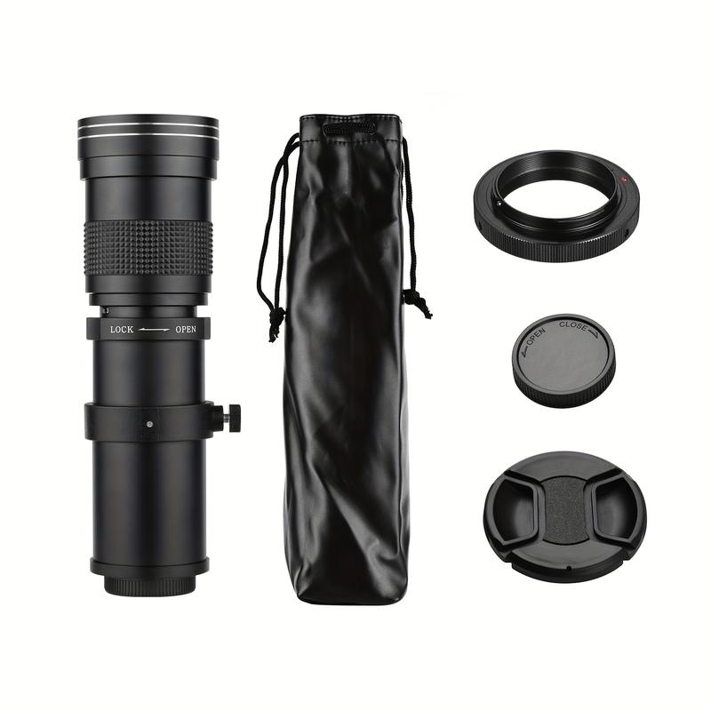 TOMSHOO Andoer Camera MF Super Telephoto Zoom Lens F/8.3-16 420-800mm T2 Mount With AI-mount Adapter Ring Universal 1/4 Thread Replacement For Nikon AI-mount D50 D90 D5100 D7000 D3 D5100 D3100 D3000 D60 Cameras 2