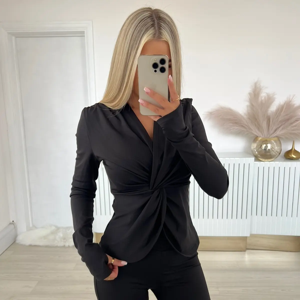 Knot top - black