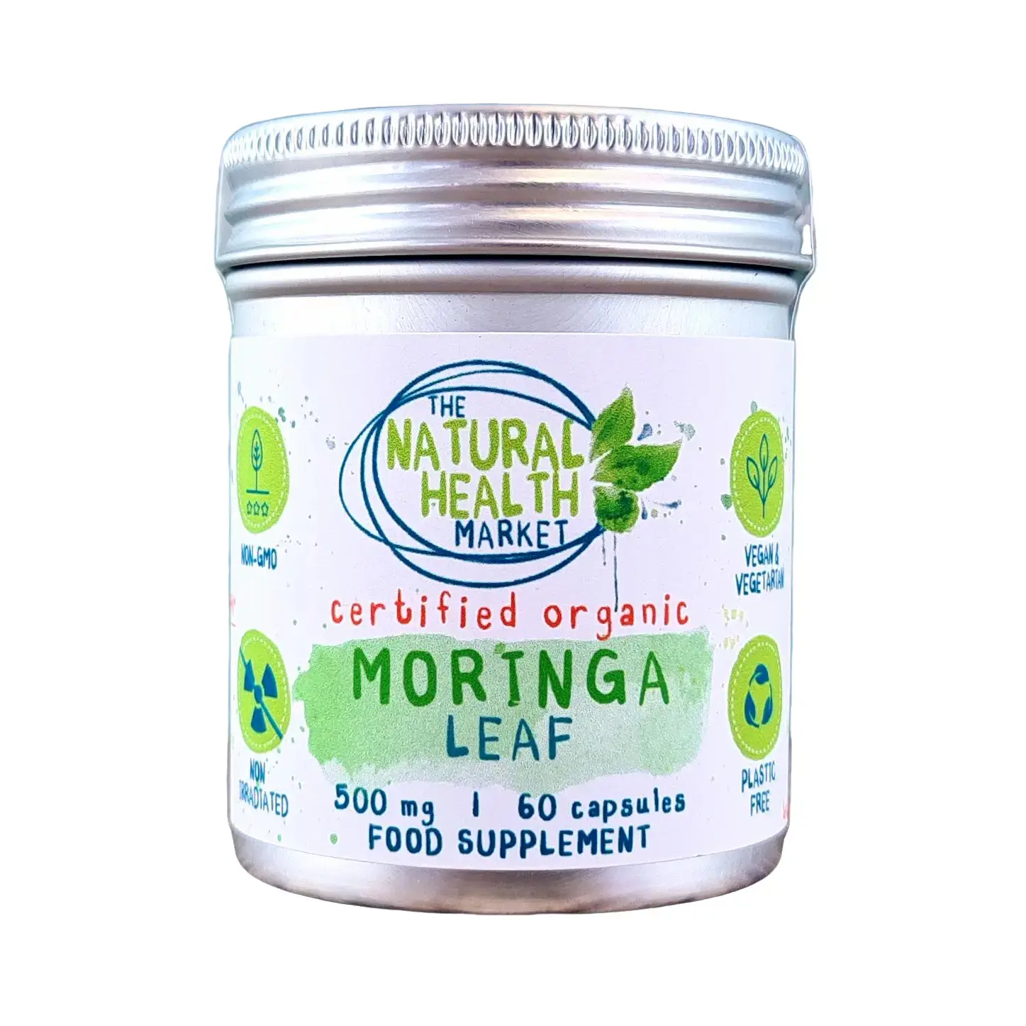 Organic Moringa Leaf Capsules By The Natural Health Market - Edible Dietary Supplement gut cleansing