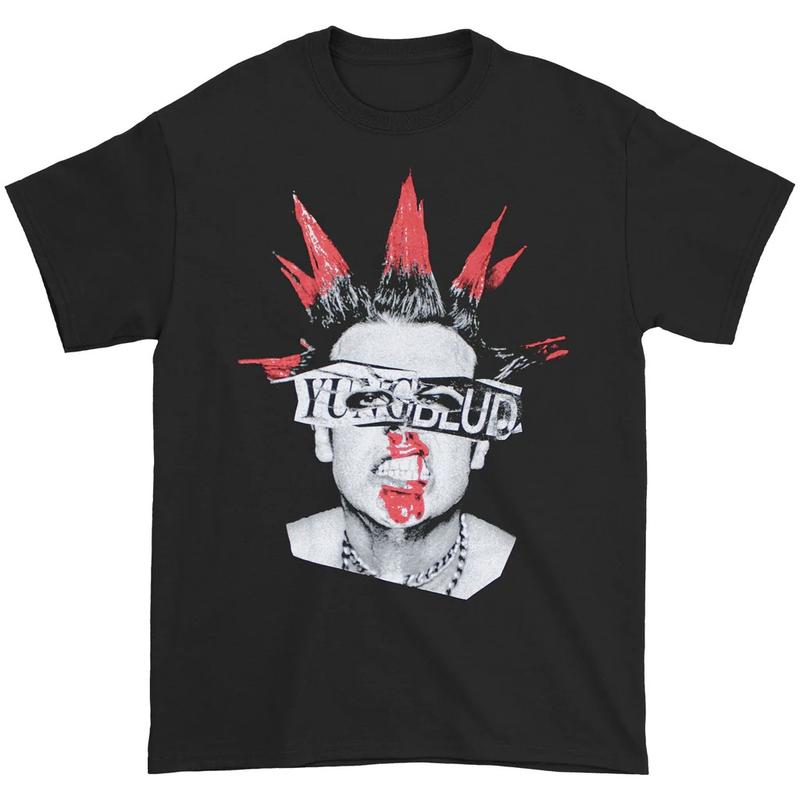 Yungblud Liberty Spikes T-shirt Freeship - In Stock - Ready To Ship Menswear Soft Top Fabrics Apparel Stylish 0